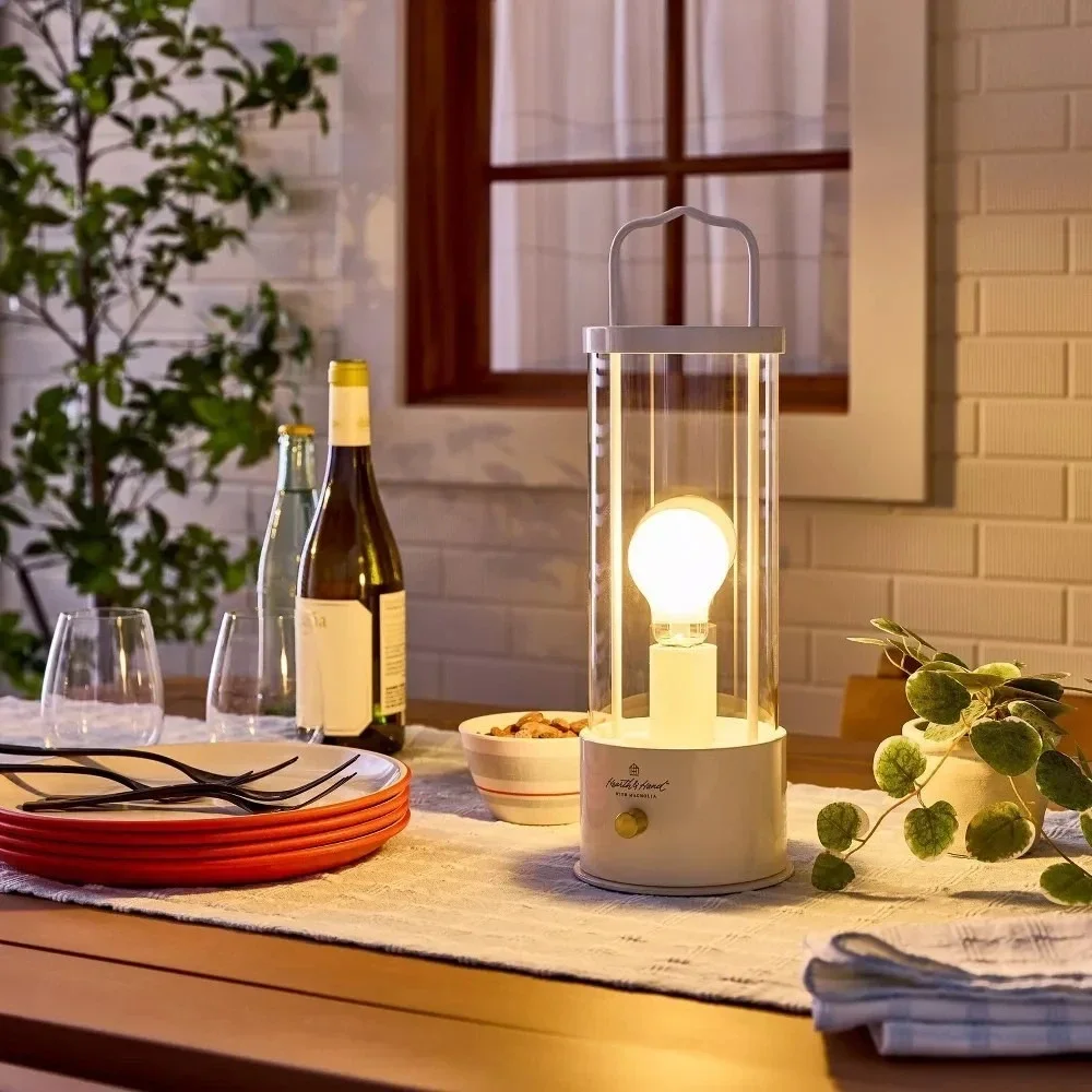 Portable LED Tabletop Lantern Cream Lamp - Hearth & Hand Magnolia, Target